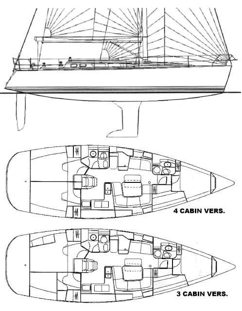 Sun fast 43 jeanneau sailboat under sail
