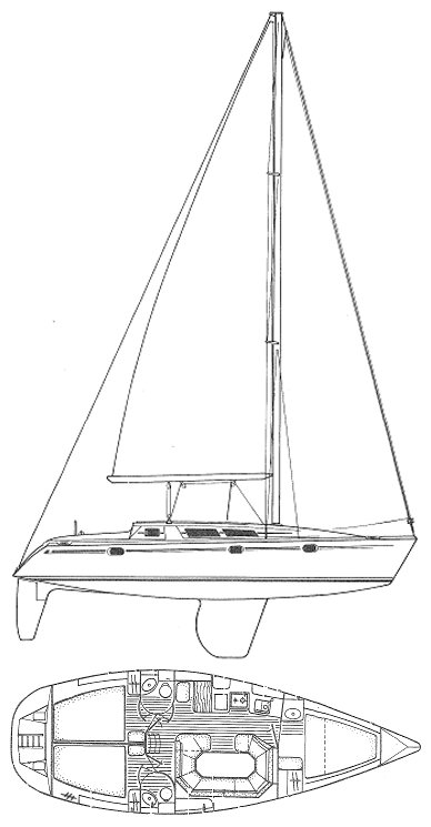 Sun odyssey 36 jeanneau sailboat under sail