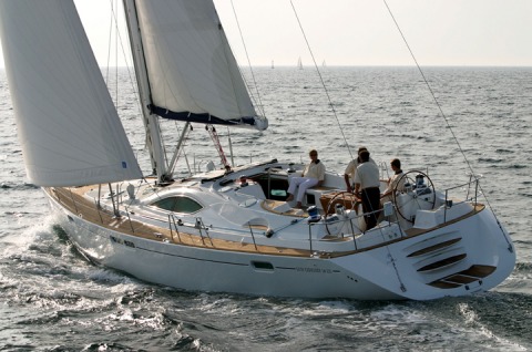 Sun odyssey 54 ds jeanneau sailboat under sail