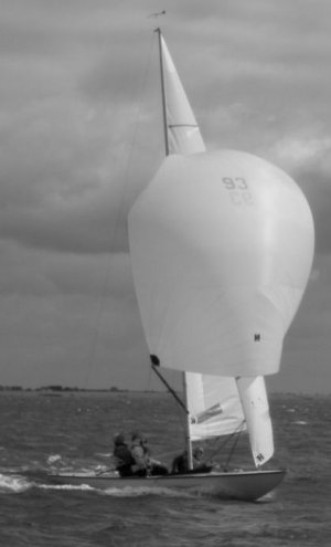 Swallow sailboat under sail