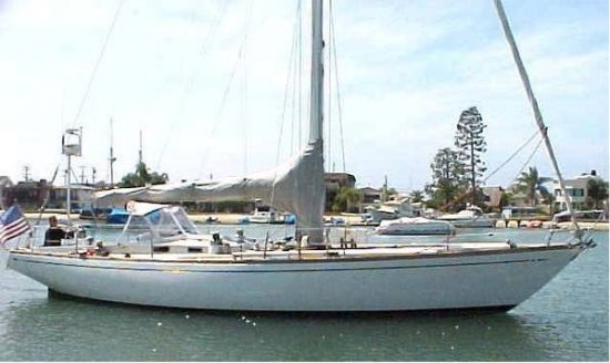 Swan 43 ss sailboat under sail