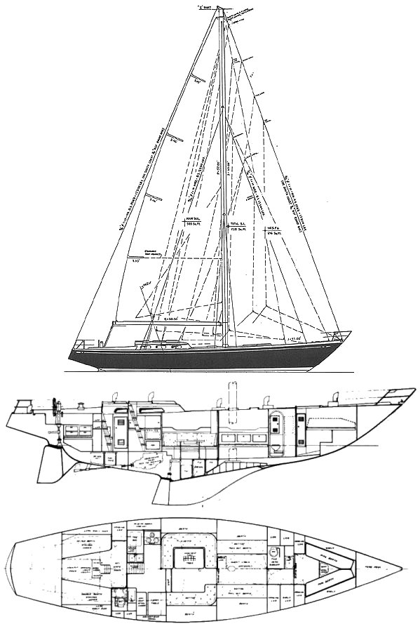 Swan 55 ss 1970 sailboat under sail