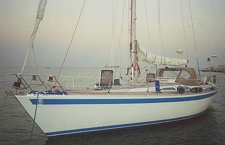 Sweden yachts 38 sailboat under sail