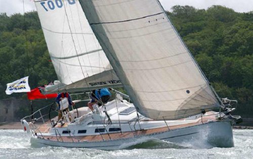 Sweden yachts 42 sailboat under sail