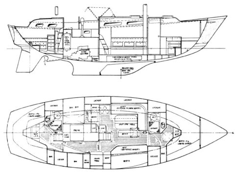 Swift 40 sailboat under sail