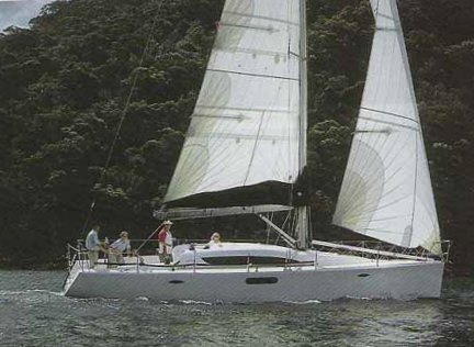 Sydney 39 cr sailboat under sail