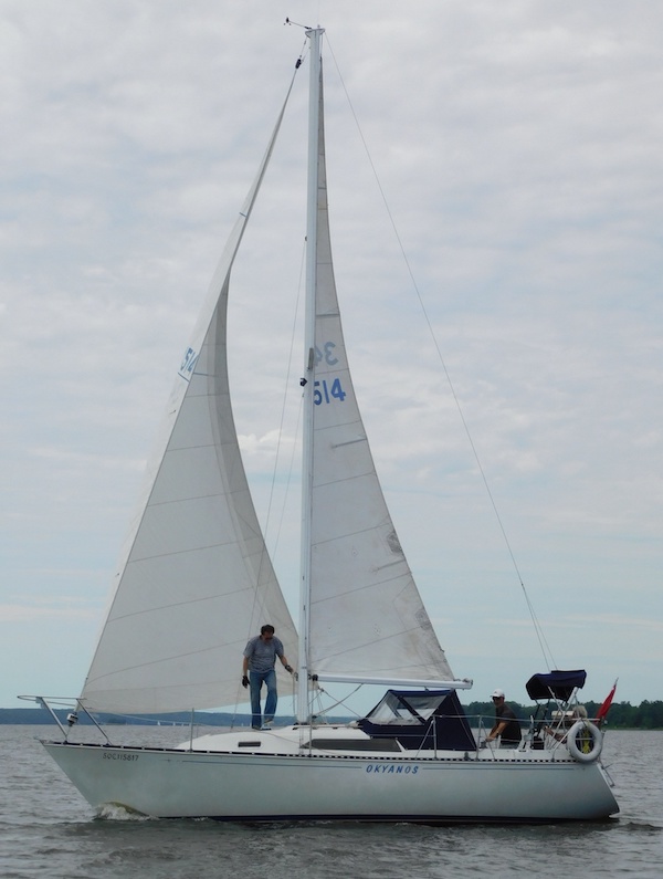 C&C 29 2 sailboat under sail