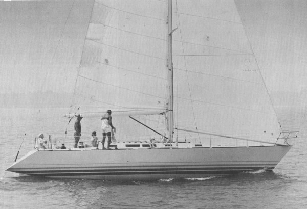 Tangent one tartan sailboat under sail