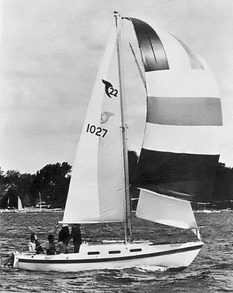 Tanzer 22 sailboat under sail