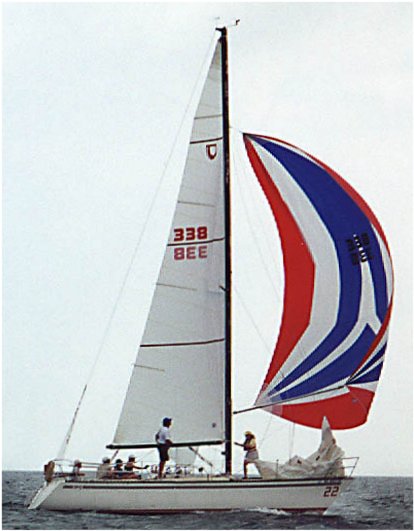 Tartan 10 sailboat under sail