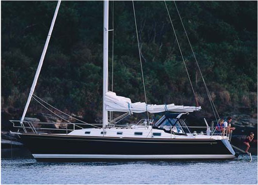 Tartan 3500 sailboat under sail