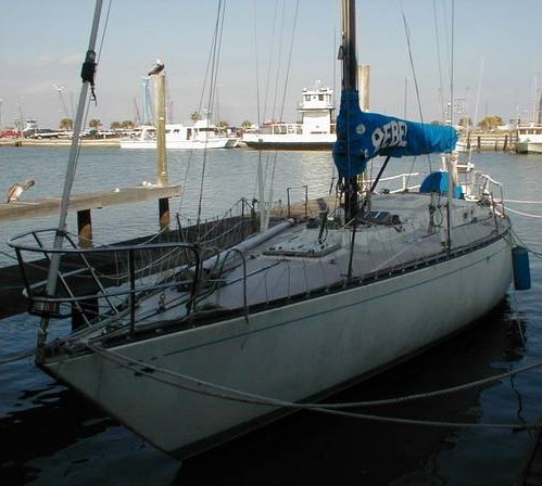 Tartan 43 sailboat under sail