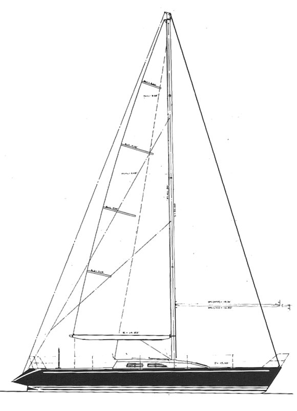 Taylor 40 sailboat under sail
