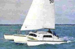 Telstar 8m sailboat under sail