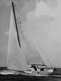 Tiger cub 28 sailboat under sail