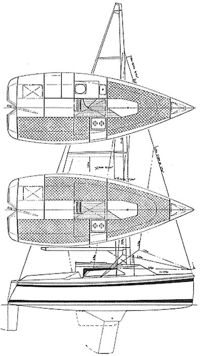 Tlc 19 sailboat under sail