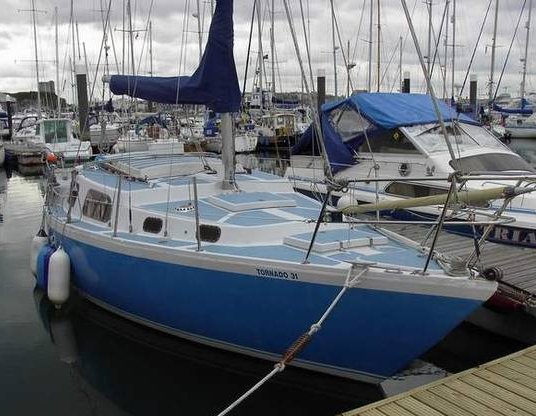 Tornado 31 sailboat under sail