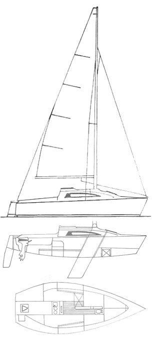 Parker 21 trailer sailer 21 sailboat under sail