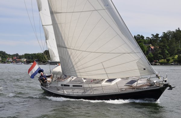 Trintella 42 sailboat under sail