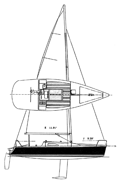 Tripp 26 sailboat under sail