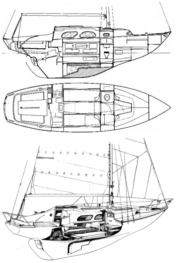 Triton jouet sailboat under sail