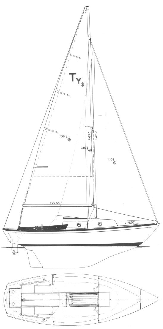 Typhoon sr cape dory sailboat under sail
