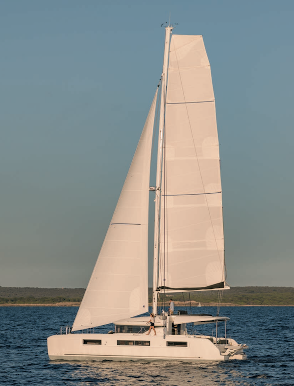 Lagoon 50 sailboat under sail