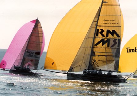 Ultra 30 sailboat under sail