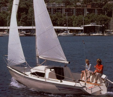 Us 21 sailboat under sail