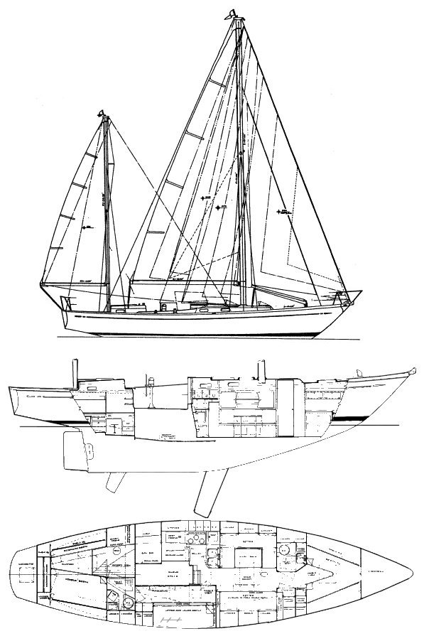 Us 46 sailboat under sail