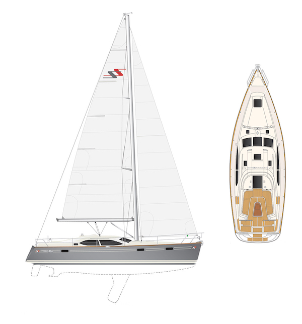 Southerly 430 sailboat under sail