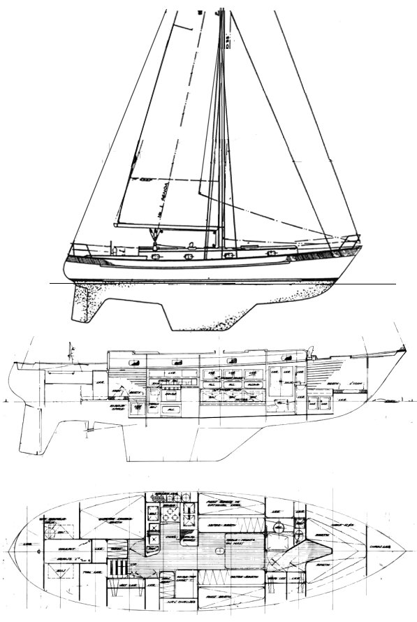Valiant 40 200 235 sailboat under sail