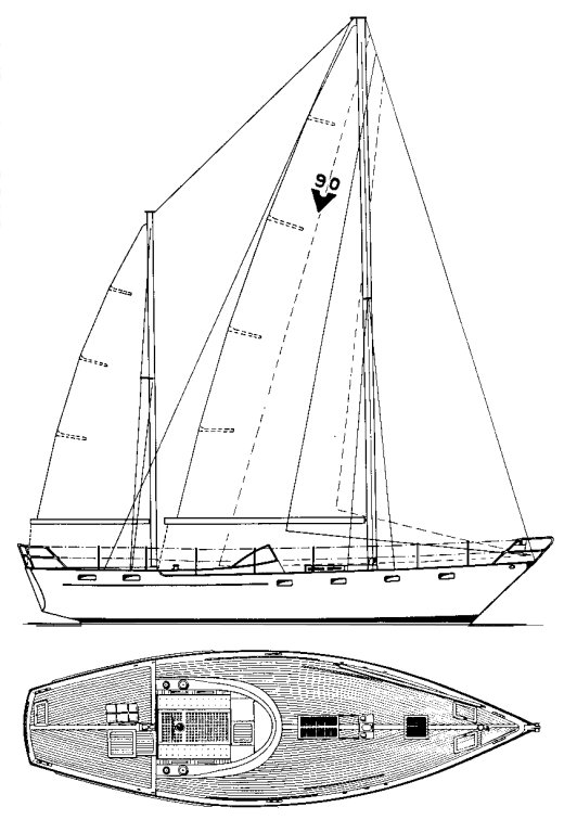 Vindo 90 sailboat under sail