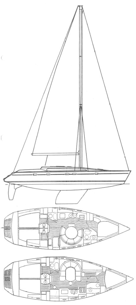 Voyage 125 jeanneau sailboat under sail