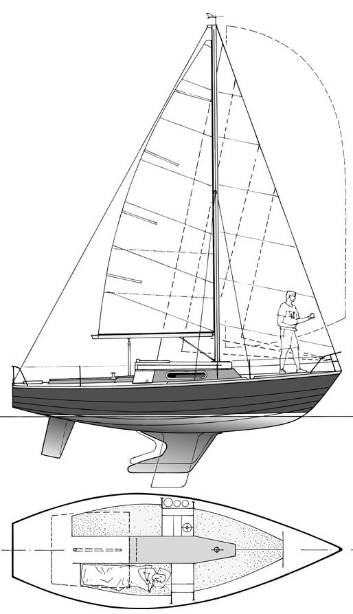 Waarschip 725 14 ton sailboat under sail