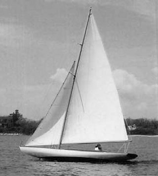 Watch hill 15 sailboat under sail