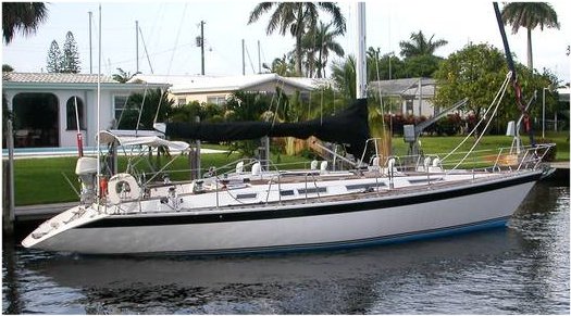 Centurion 45 sailboat under sail