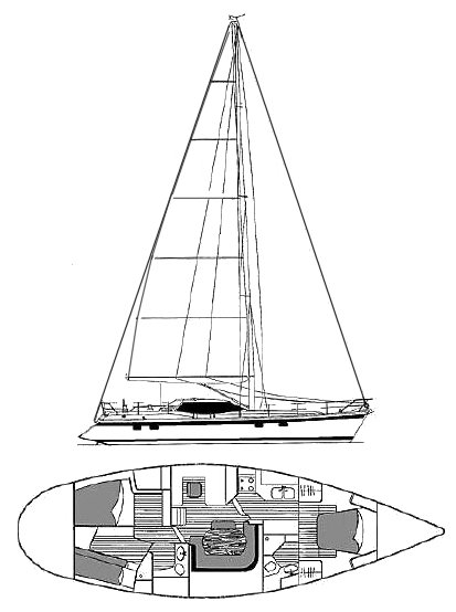 Wauquiez pilot saloon 48 dubois sailboat under sail