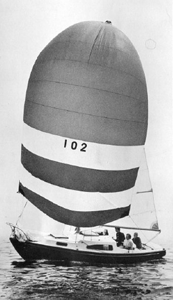 Westwind 24 paceship sailboat under sail