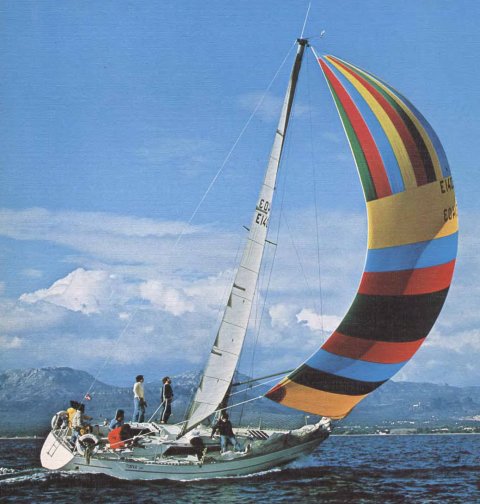 West wind 35 sailboat under sail