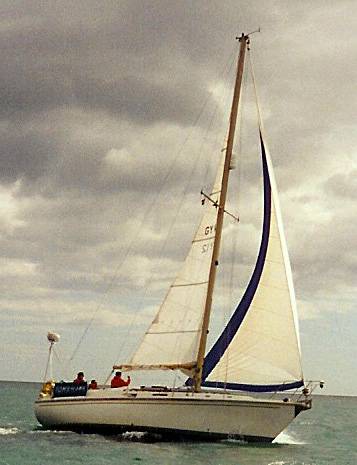 Galway 36 westerly sailboat under sail