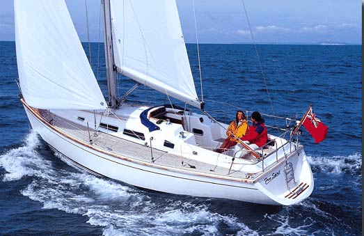 Ocean 33 westerly sailboat under sail