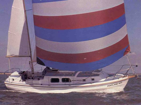 Pentland 32 westerly sailboat under sail