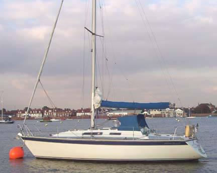 Storm 33 westerly sailboat under sail
