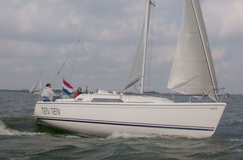 Winner 1010 sailboat under sail