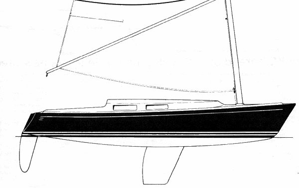 Wyliecat 30 sailboat under sail