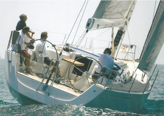 X 50 sailboat under sail