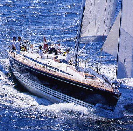 X 612 sailboat under sail