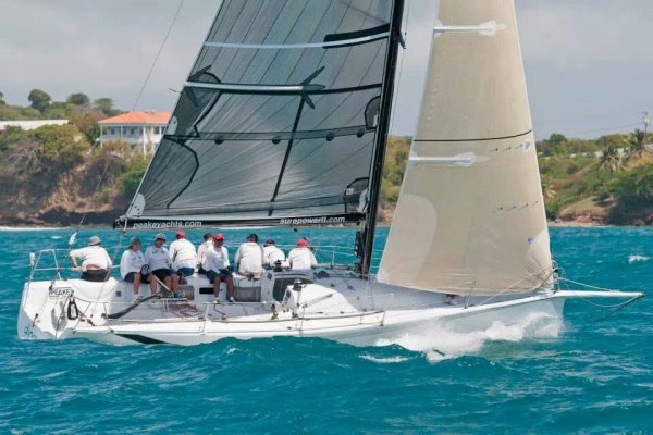 X treme 37 sailboat under sail