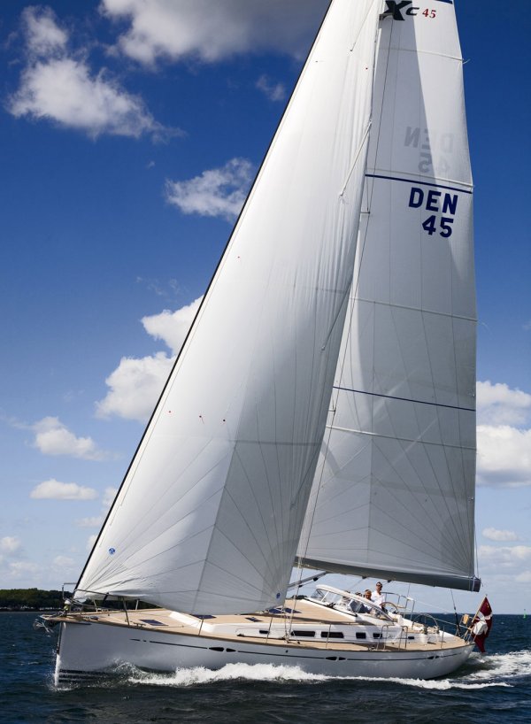 Xc 45 sailboat under sail